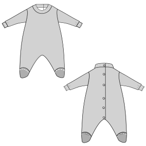 Patron ropa, Fashion sewing pattern, molde confeccion, patronesymoldes.com Night suit 2803 BABIES Accessories